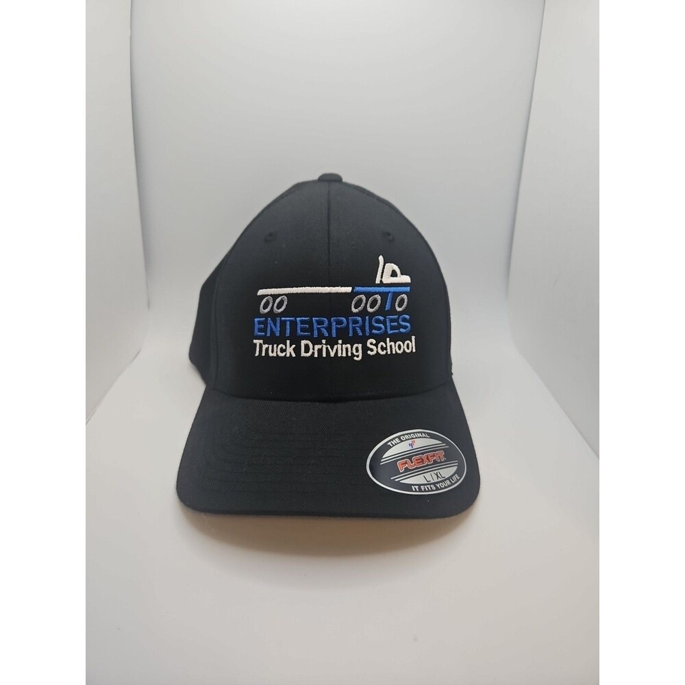 CDL Truck Driving School Hat Flexfit Size L/XL Black Baseball Cap Brand New